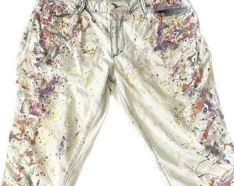 Hand Painted Custom Boho Jeans Bootcut Women's Painted - Etsy