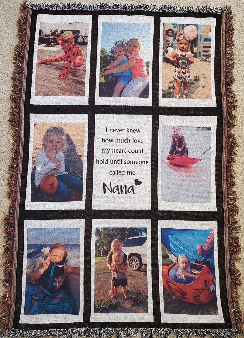 Personalized Photo Blanket Custom Throw Family Blanket Etsy