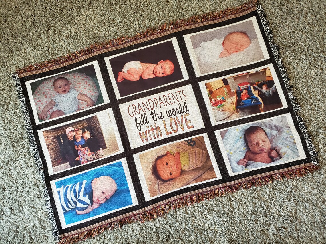 Personalized Photo Blanket Custom Throw Family Blanket Etsy