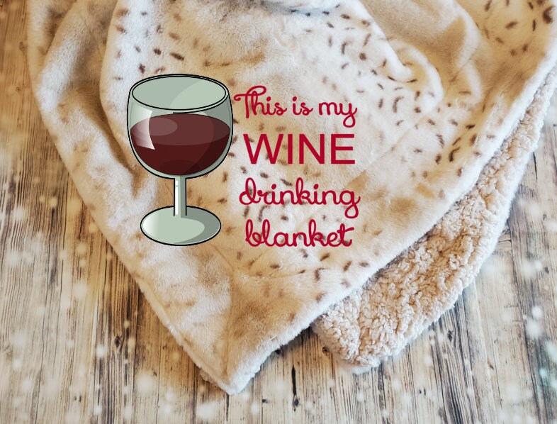 Personalized Blanket Wine Drinking Blanket Throw Soft Etsy