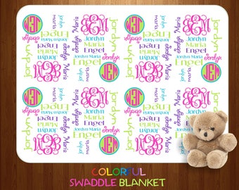 Personalized Baby Blanket Baby Name Blanket Monogram baby blanket Custom Baby Blanket Swaddle Blanket Receiving Blanket Baby Shower Gift