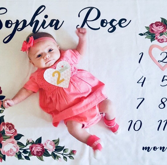 monthly baby picture blanket