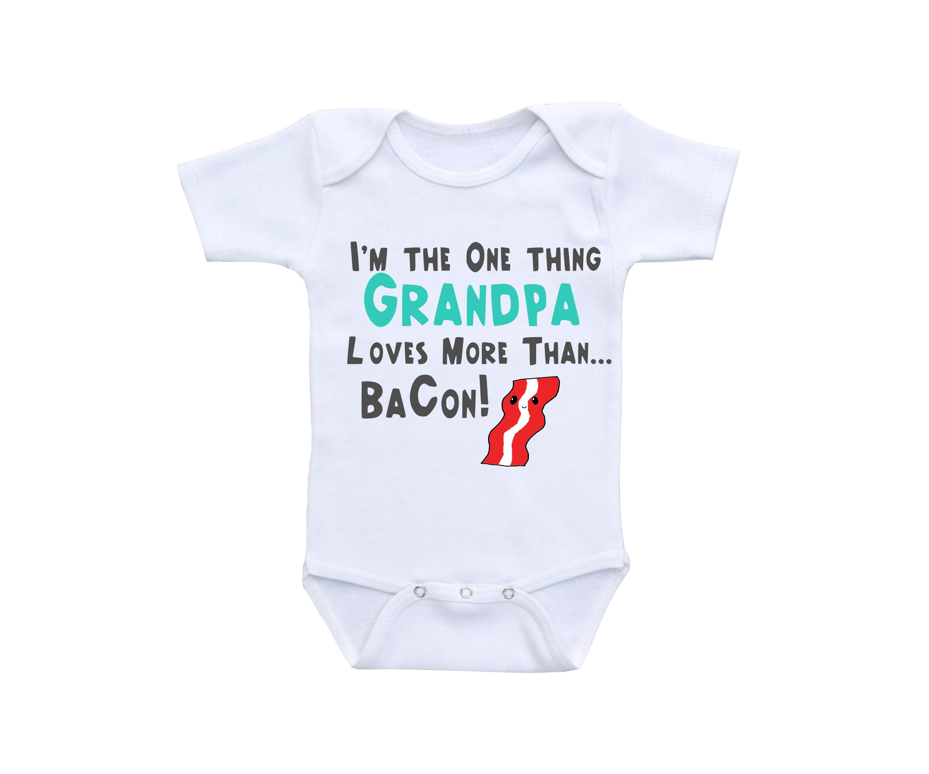 Bacon Baby Shirt or Gerber Onesie Grandpa Onesie Funny Baby