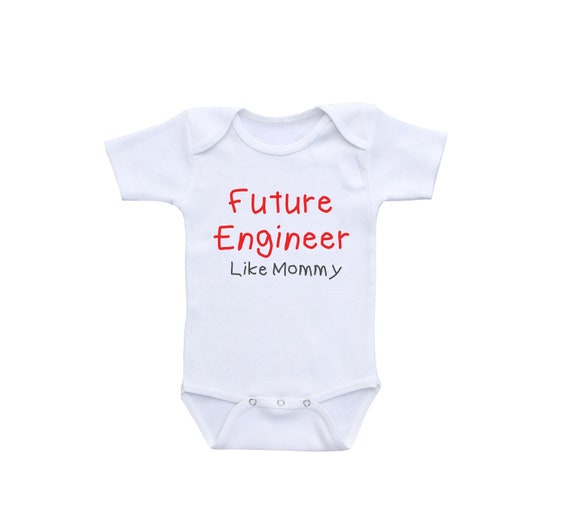 Future Engineer Just Like Mummy Cute Boys and Girls Baby Vest Bodysuit