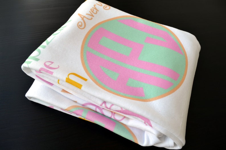 Personalized Baby Blanket Baby Name Blanket Personalize Custom Etsy