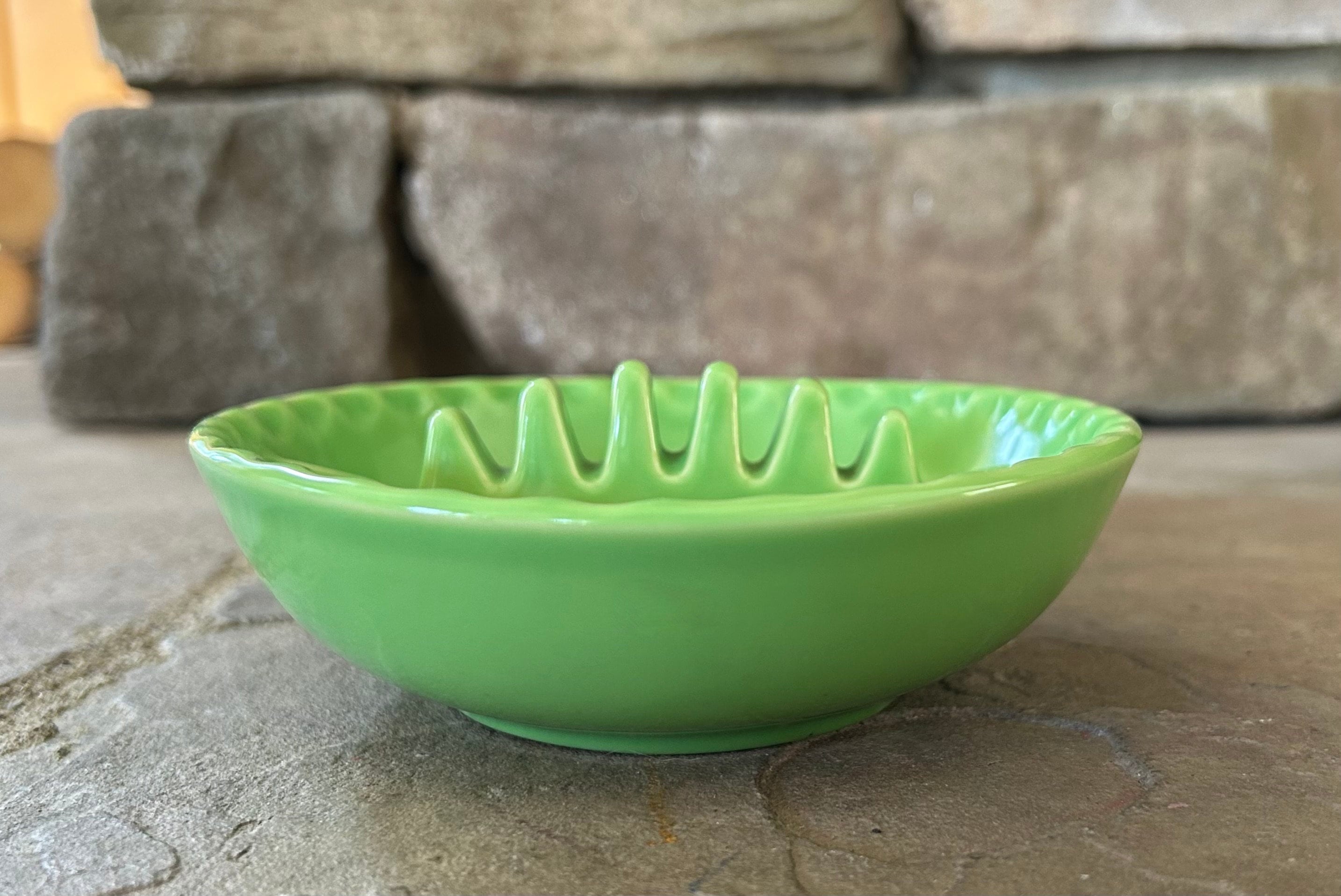 Mid-century Modern Green Ceramic Ashtray, Anholt Denver Colo - Etsy