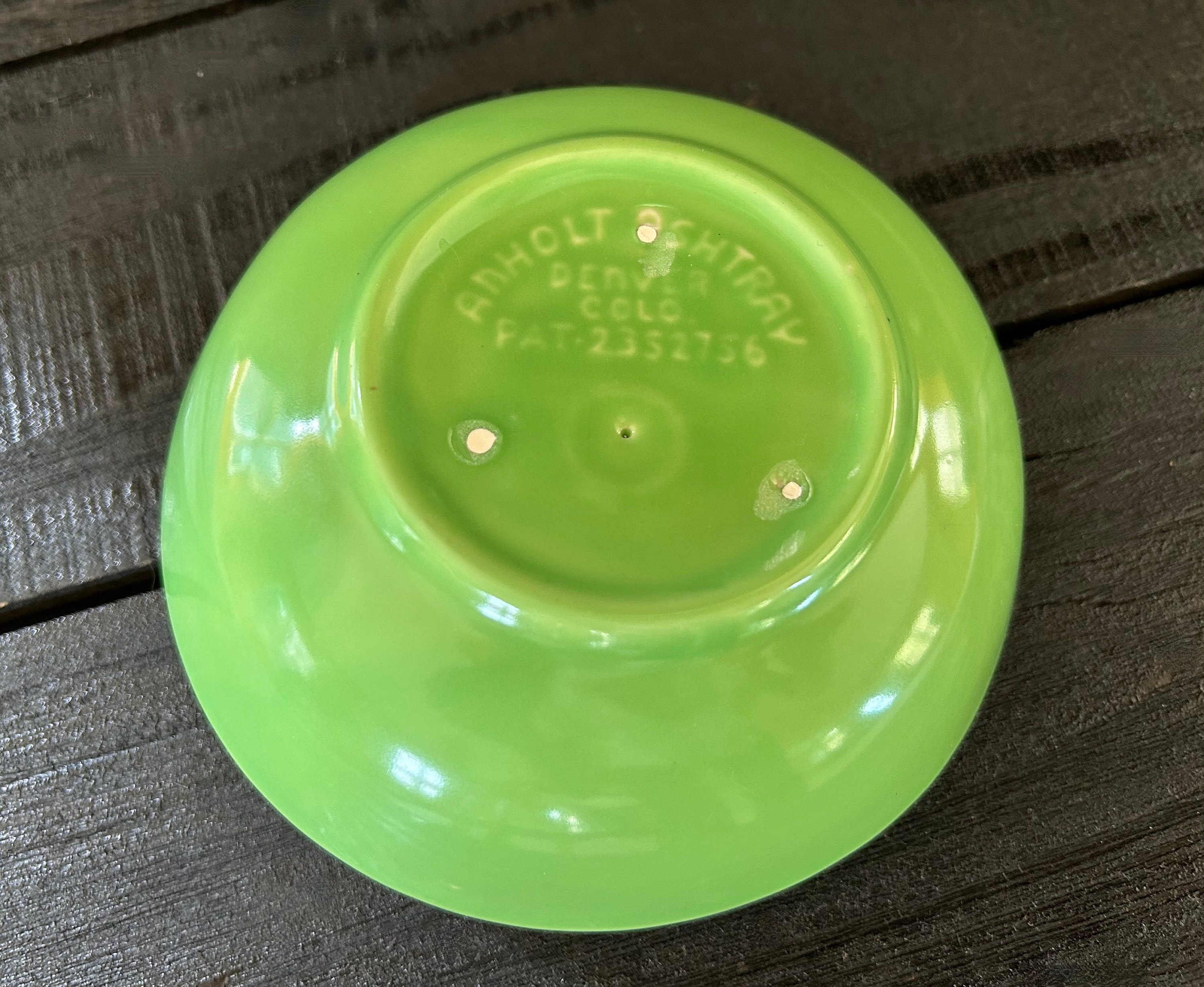 Mid-century Modern Green Ceramic Ashtray, Anholt Denver Colo - Etsy