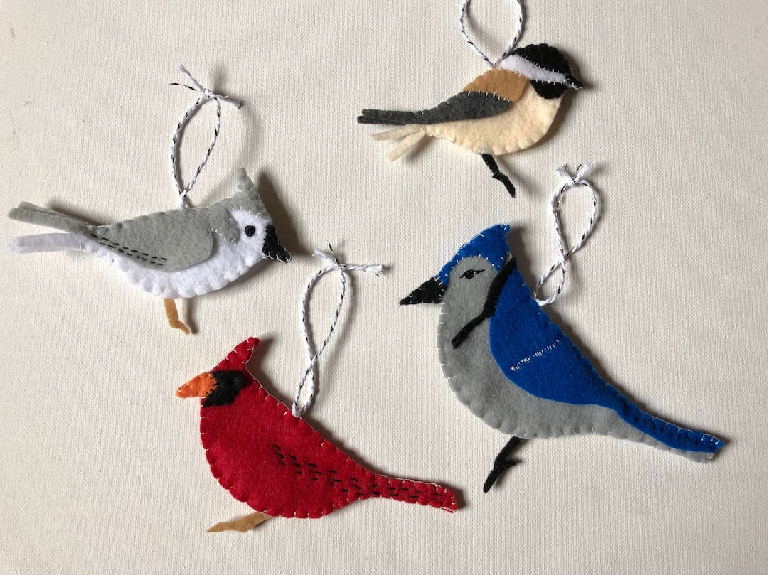 Bird - Handmade Felt & Beadwork Wall Hanging main image 0
