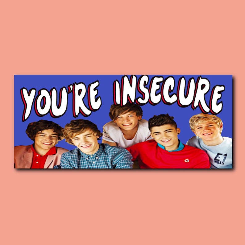 You're insecure Bumper Sticker & Car Magnet 