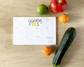 Grocery List Notepad