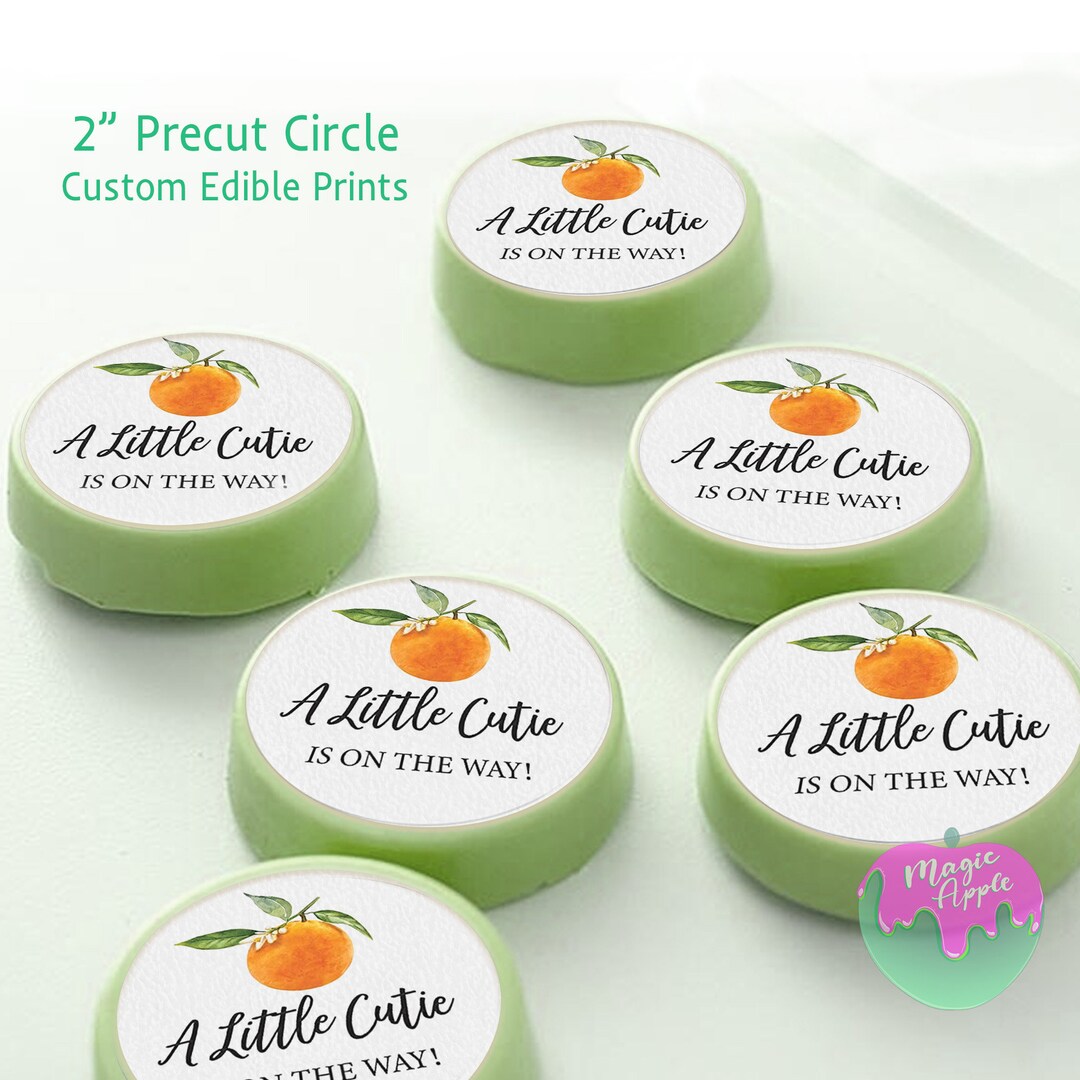 Custom Edible Print 2 Precut Circle Cupcake and Cookie Toppers. Etsy