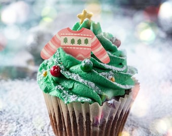 Ugly Christmas Sweater Edible Cupcake Toppers: 24 Wafer Paper Decorations