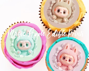 The Monsters Collection! Edible toppers for cupcakes and cookies / precut round assorted sizes available