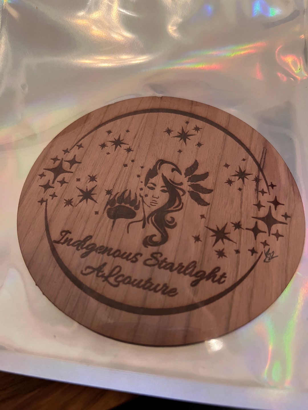 Alcouture Wooden Stickers, Laser Cut Stickers, MMIW, Indigenous Designs