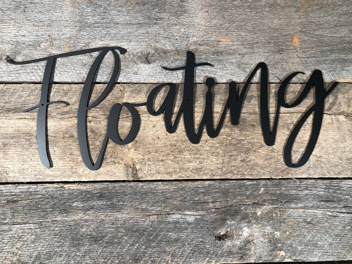 Floating Metal Sign Floating Sign Metal Wall Art Metal | Etsy