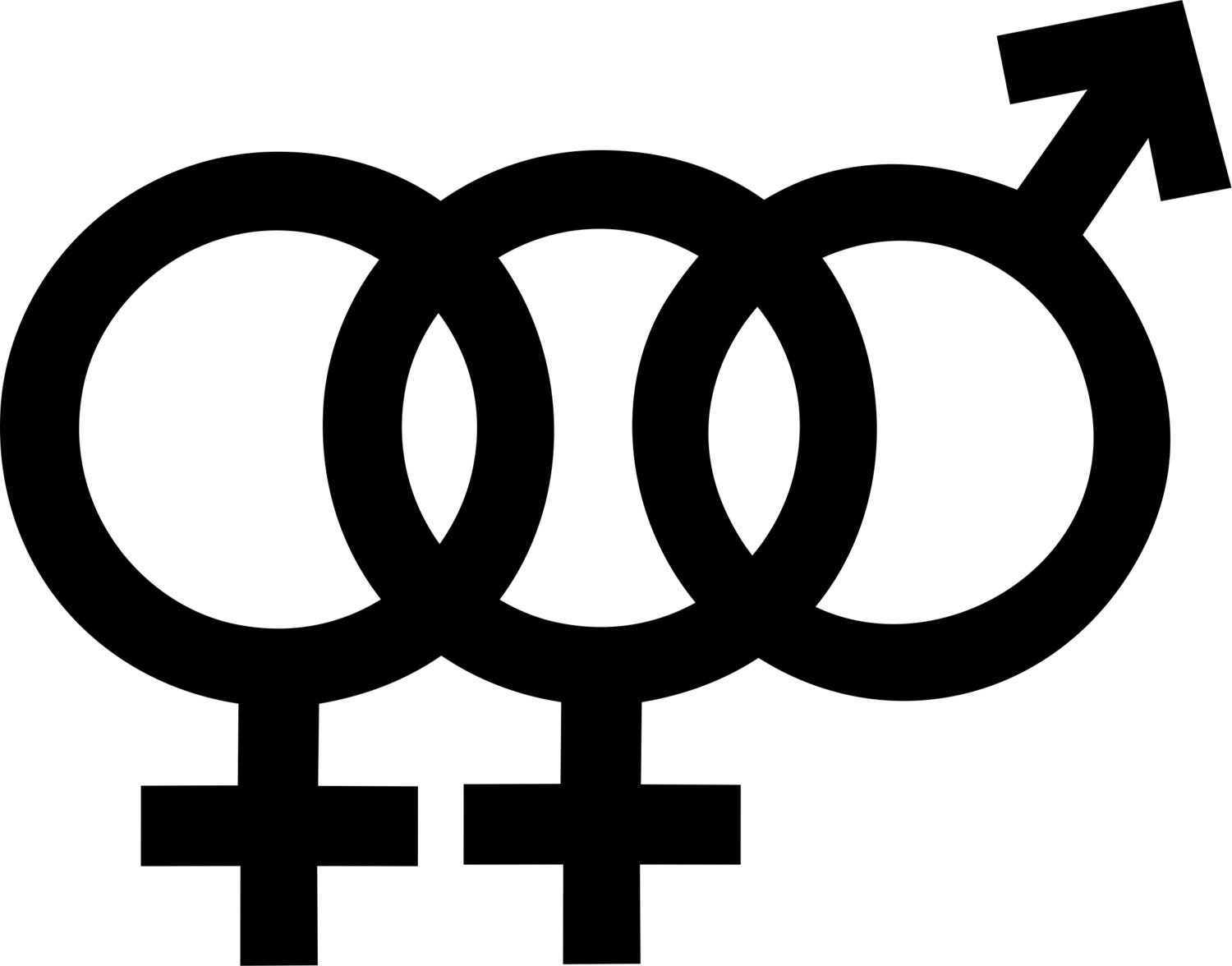Polyamory Bi Female Female Male Symbol Vinyl Decal Etsy