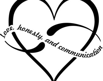Polyamory Infinite heart love, honesty, communication vinyl decal
