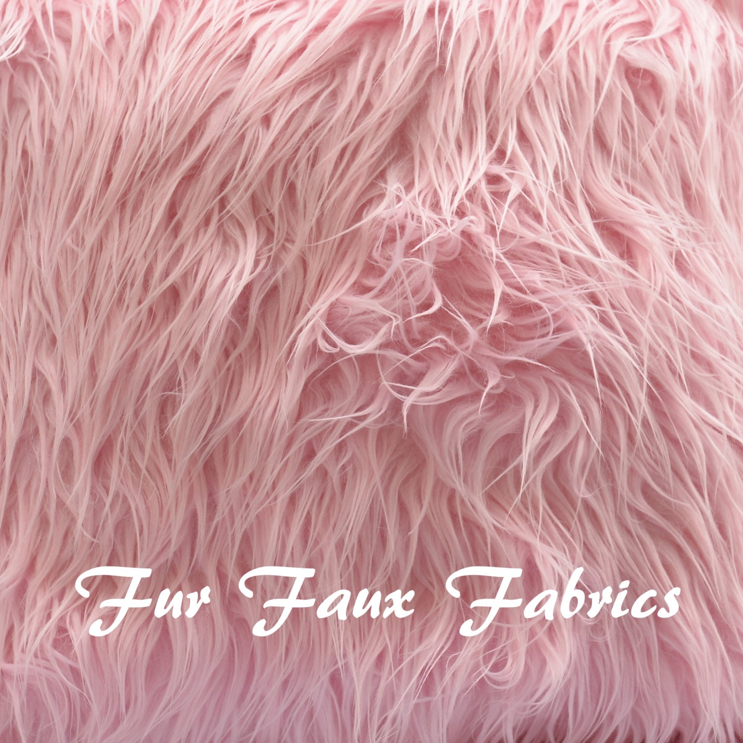 Light Pink Mongolian Plush Fur Faux Fabric By The Yard Etsy