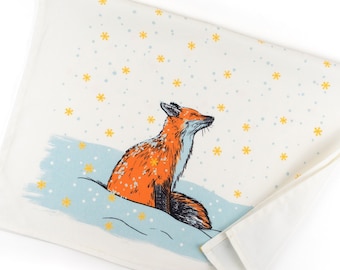 Tea Towel - Magical Snowy Fox