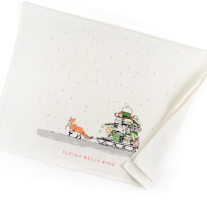 Tea Towel - Merry Little Christmas Fox
