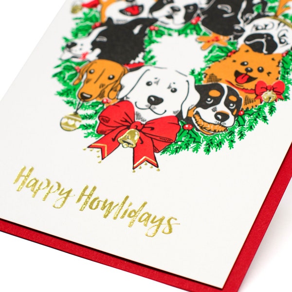 Happy Howlidays Christmas Dog Card