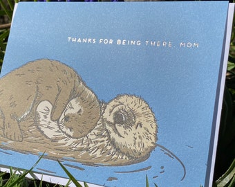 Fête des mères maman loutre