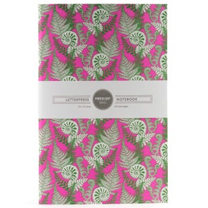 Pocket Letterpress Notebook - Fiddlehead Fern - Foraging-serie