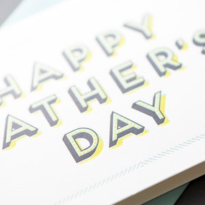 Carte typographique moderne Joyeuse fête des pères