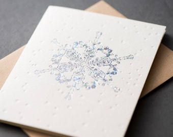 Holographic Snowflake Greeting Card