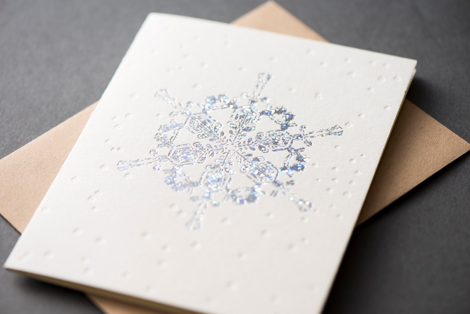 Holographic Snowflake Greeting Card
