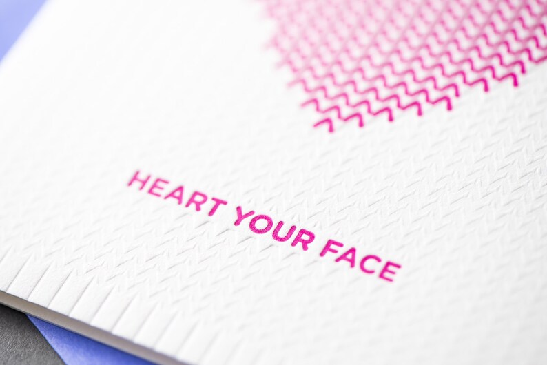 Carte typographique coeur tricotée Heart Your Face image 3