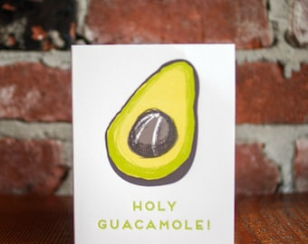 Holy Guacamole! Everyday Letterpress Greeting Card