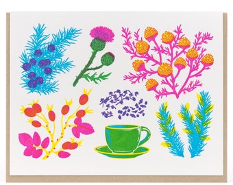 Herbal Tea Greeting Card - Vibrant Life Series
