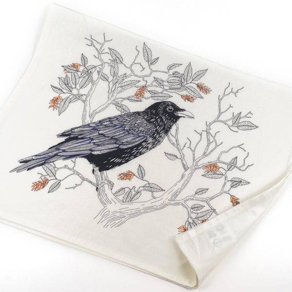 Common Raven Tea Towel - West Coast Birds