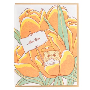 Tarjeta de felicitación "Te extraño, ratón"
