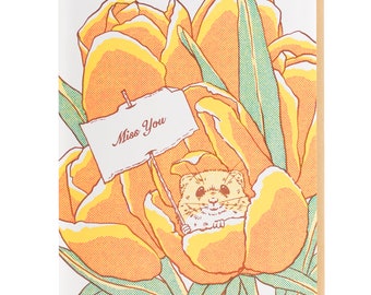 Miss You Mouse Greeting Card