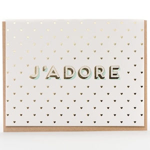 Carte typographique moderne J'adore