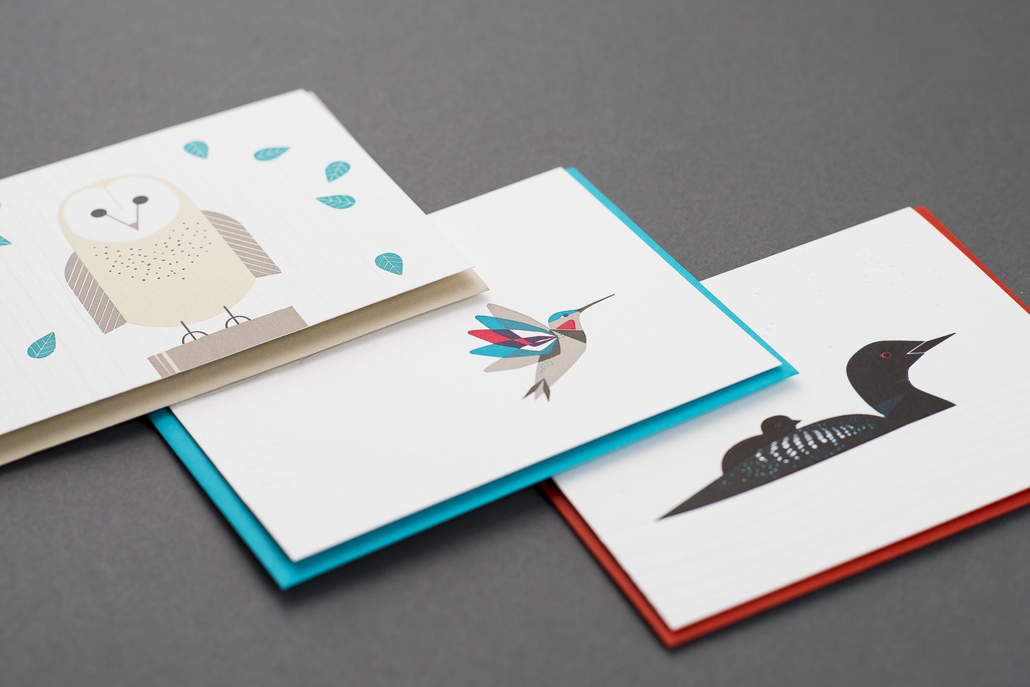 Modern Birds - Folder Set of 6 Letterpress Greeting Cards - Etsy