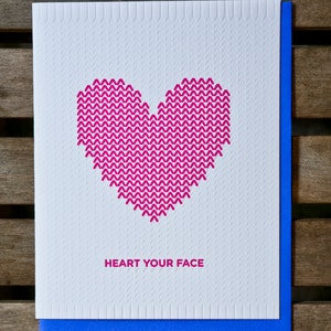 Carte typographique coeur tricotée Heart Your Face image 2