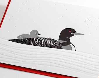 Loon Letterpress Greeting Card