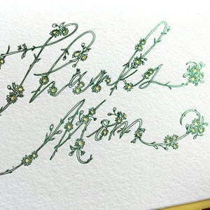 Obrigado Mãe Daisy Chain Letterpress Cartão Dia das Mães
