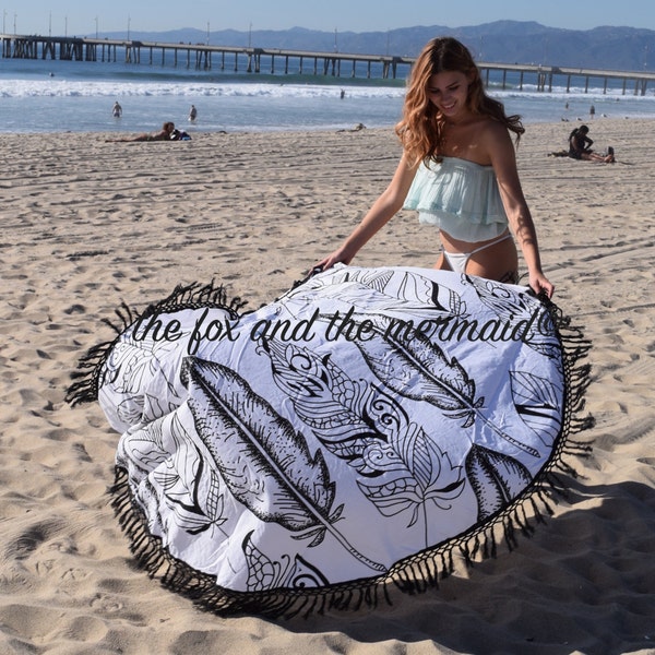 Mandala tapestry, round beach blanket, beach roundie, beach roundie, picnic blanket, dorm decor, yoga mat, baby blanket, boho wall art