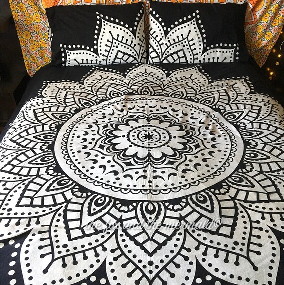 Bohemian Mandala Tapestry Duvet Cover And Pillowcases Boho Etsy