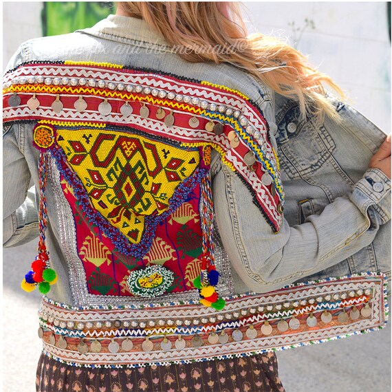 beaded denim jacket