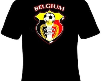 Belgium Soccer Football Flag T-Shirt Black S-5XL