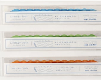 Japan Hightide Landscape Index Tabs Index Label Journaling Planner Organizer Sticker Hobonichi Index Label