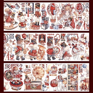 Fita Deco, O Quebra-Nozes, Menina Washi, Animal, Festa do Chá, Trem, Circo, Crystal Ink Journaling Scrapbooking TN