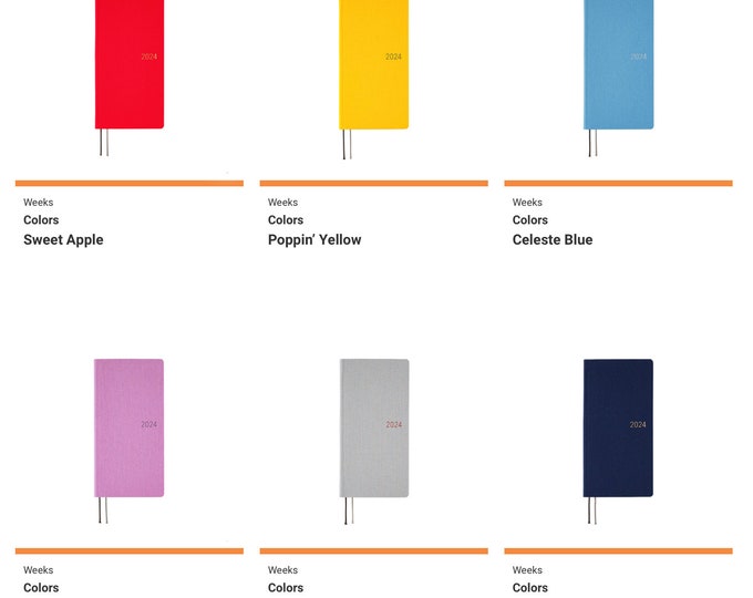 Hobonichi Techo 2025 Weeks Hardcover Colors January Start English