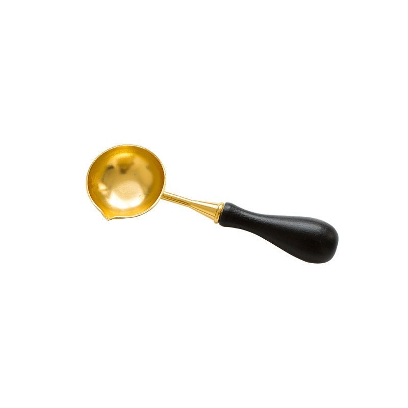 Wax Melting Spoon Sealing Wax Tool Wooden Handle Wax Spoon
