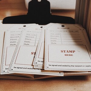 Étiquettes de collection de timbres, typographie, carte de message, artisanat, scrapbooking